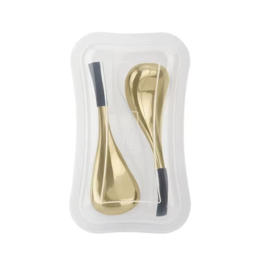 Freeze Ice Globes Spoon Massager Eyes Puffiness Facial Globes Roller anti Wrinkles Stainless Steel Ice Hockey Roller Women