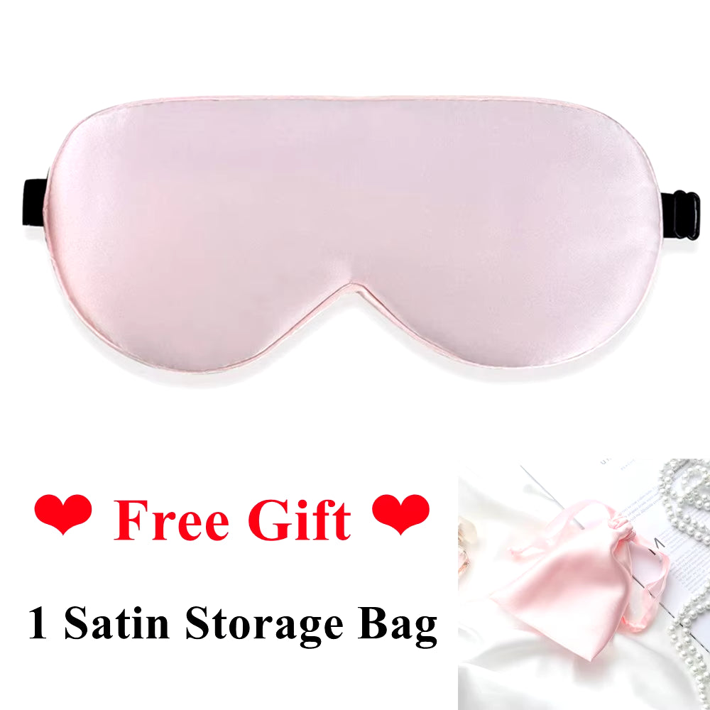 100% Natural Silk Sleeping Eye Patch Smooth Soft Eye Mask for Sleep with Adjustable Strap Blocks Light Eye Shade Cover Blindfold