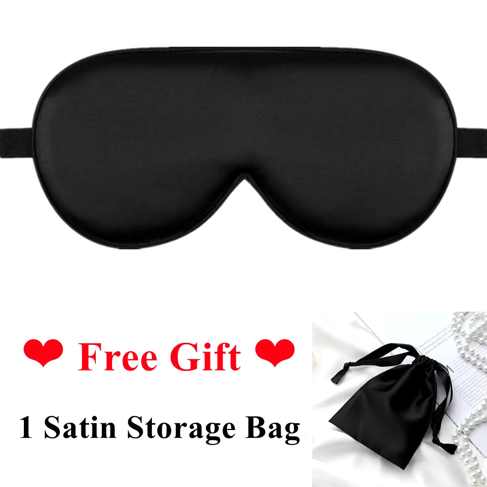 100% Natural Silk Sleeping Eye Patch Smooth Soft Eye Mask for Sleep with Adjustable Strap Blocks Light Eye Shade Cover Blindfold