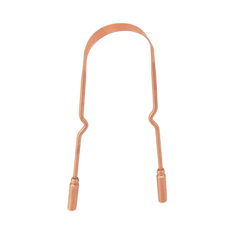 1PCS Pure Copper Tongue Scraper Oral Cleaner Brush Fresh Cleaning Hygiene High Quality Tounge Scraper