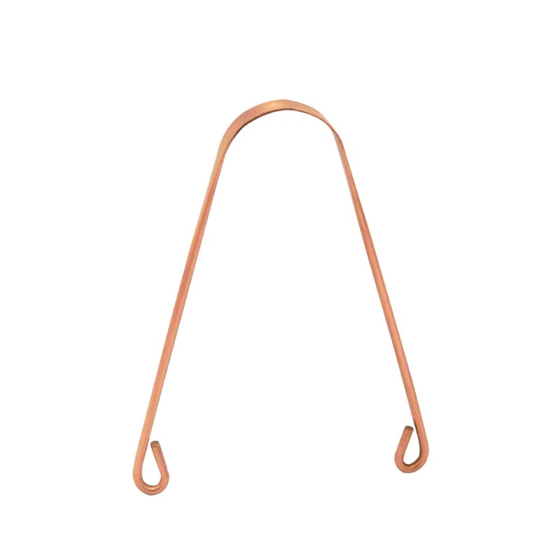 1PCS Pure Copper Tongue Scraper Oral Cleaner Brush Fresh Cleaning Hygiene High Quality Tounge Scraper
