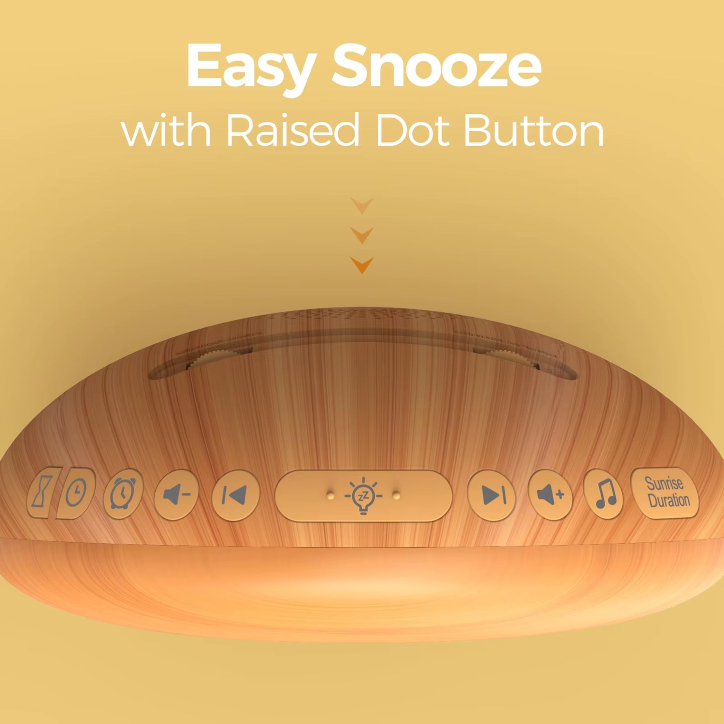 Wake up Light Alarm Clock with Sunrise/Sunset 8 Colors 26 Sleep Sound Wood Grain Night Light Sleep Aid Ideal for Gift