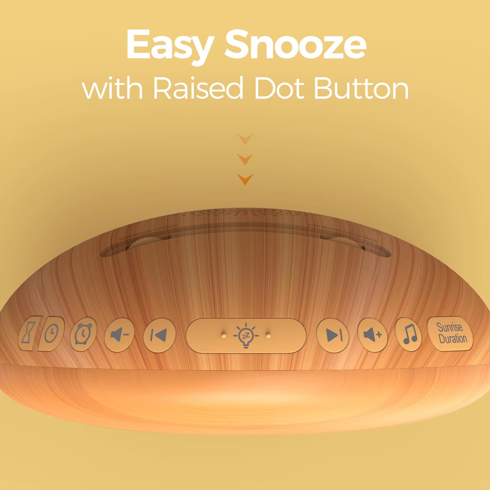 Wake up Light Alarm Clock with Sunrise/Sunset 8 Colors 26 Sleep Sound Wood Grain Night Light Sleep Aid Ideal for Gift